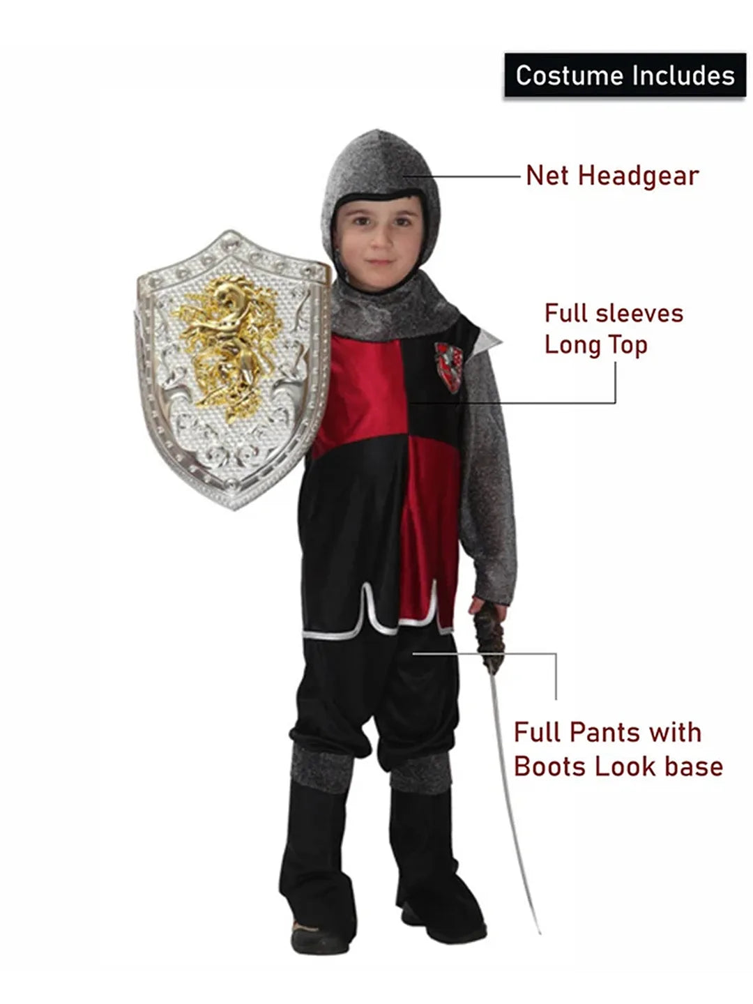 The Royal Warrior, Kids Halloween Costume Fancy Dress Up