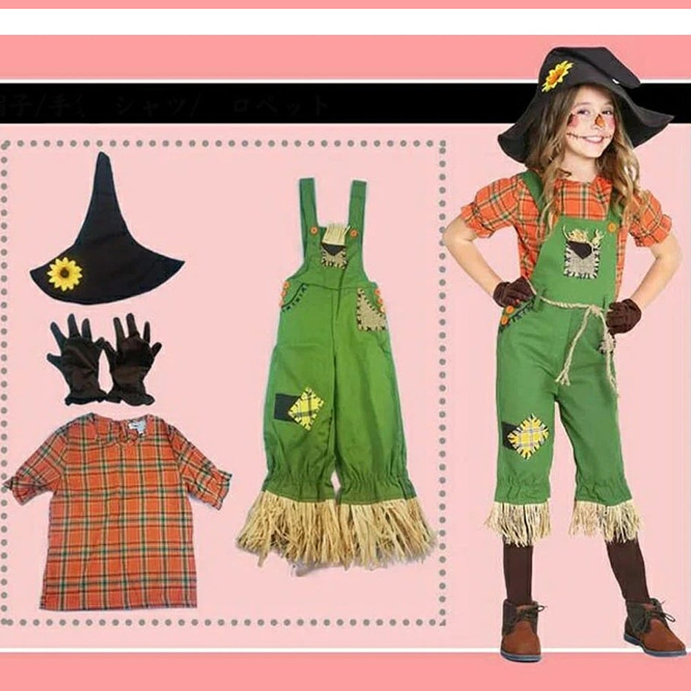 Scarecrow Girl, Halloween Costume Fancy Dress Up