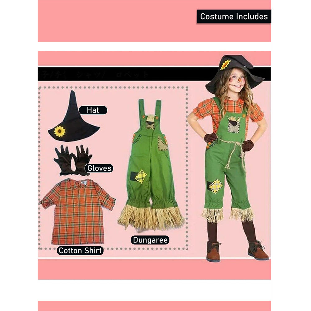 Scarecrow Girl, Halloween Costume Fancy Dress Up