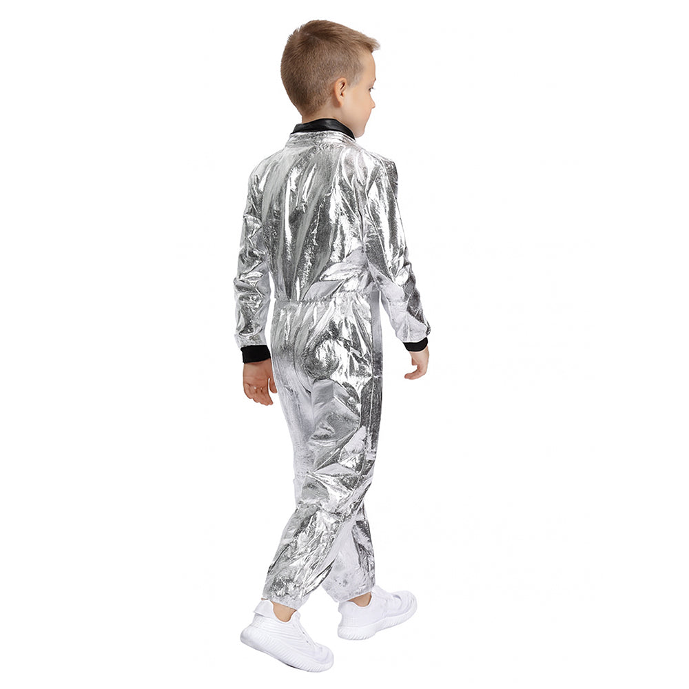 Shiny Silver Astronaut, Halloween Costume Fancy Dress Up