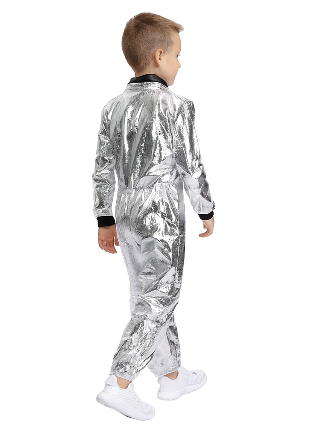 Shiny Silver Astronaut, Halloween Costume Fancy Dress Up