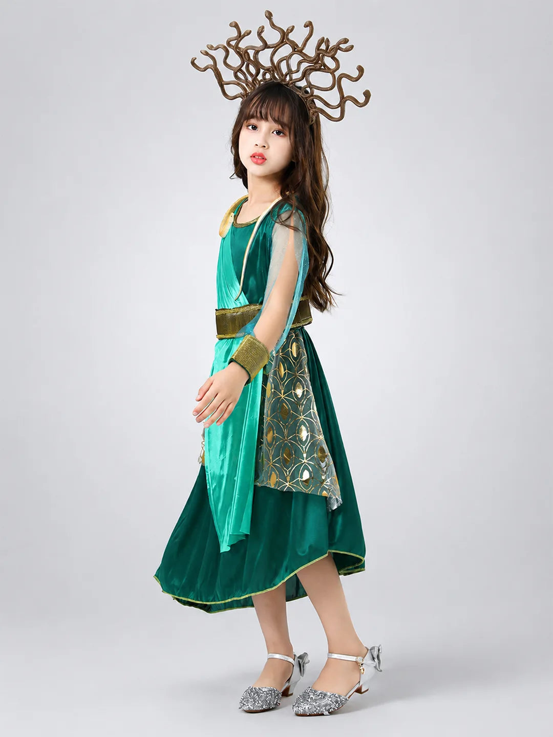 Forest Snake Queen Kids Halloween Costume Dress Up