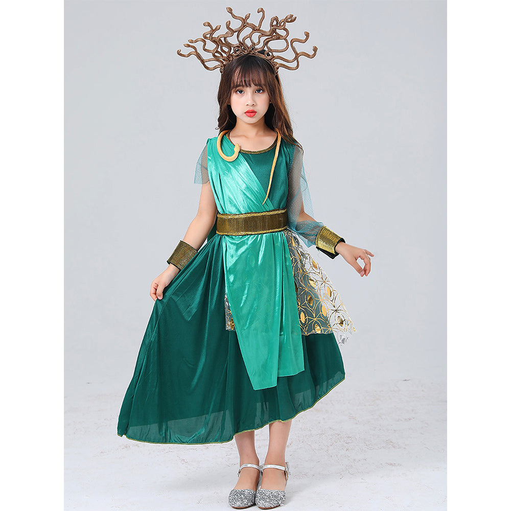 Forest Snake Queen Kids Halloween Costume Dress Up