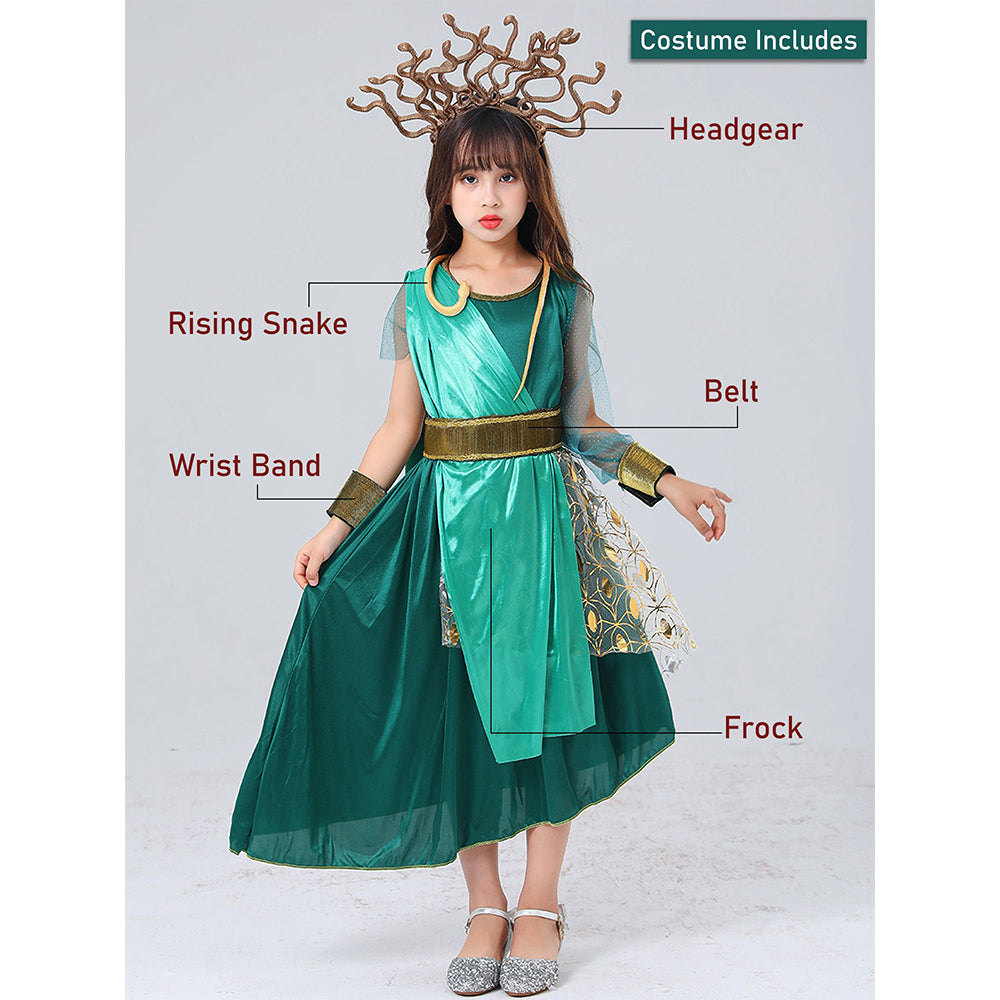 Forest Snake Queen Kids Halloween Costume Dress Up