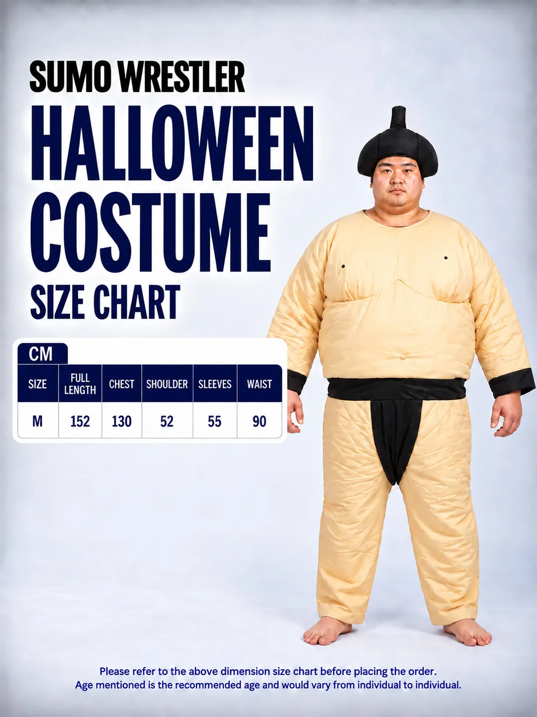 Sumo Wrestler Adult Halloween Costume Fancy Dress Up
