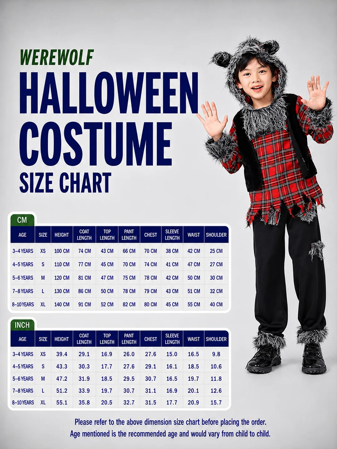 Werewolf Theme Kids Halloween Costume