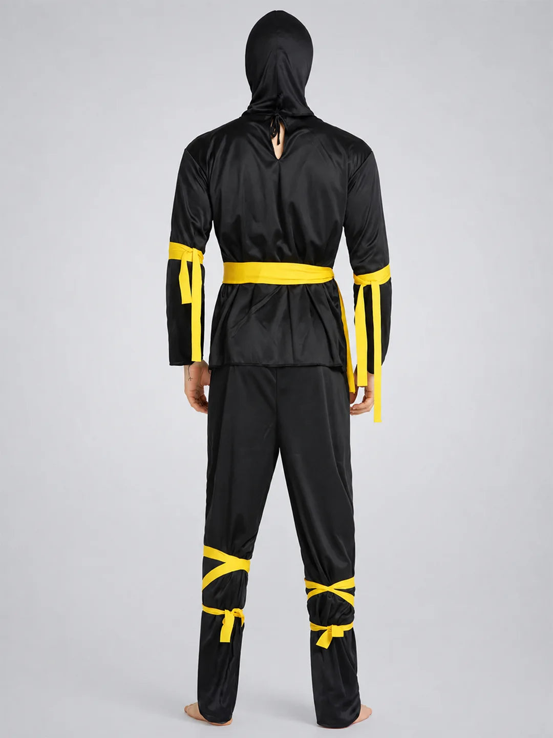 Yellow Dragon Ninja Adults Halloween Costume Fancy Dress Up