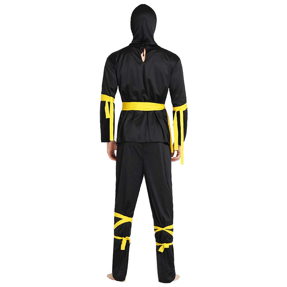 Yellow Dragon Ninja Adults Halloween Costume Fancy Dress Up