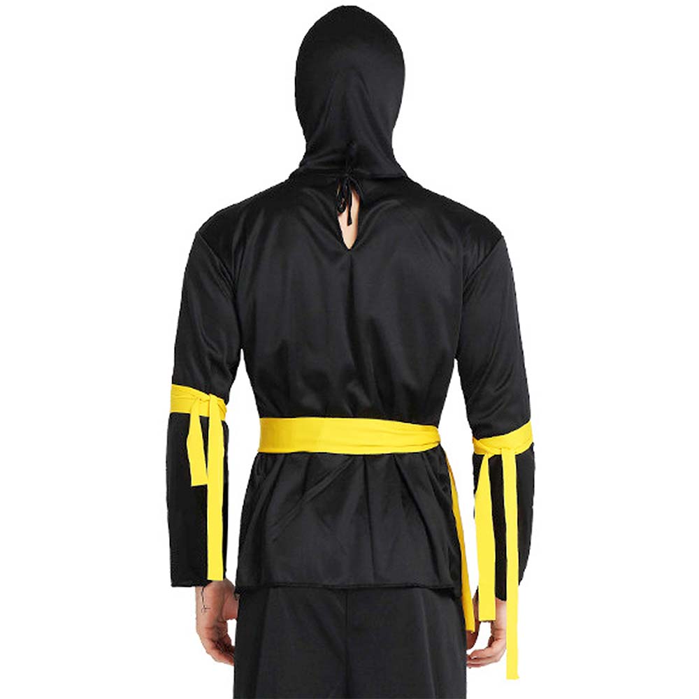 Yellow Dragon Ninja Adults Halloween Costume Fancy Dress Up