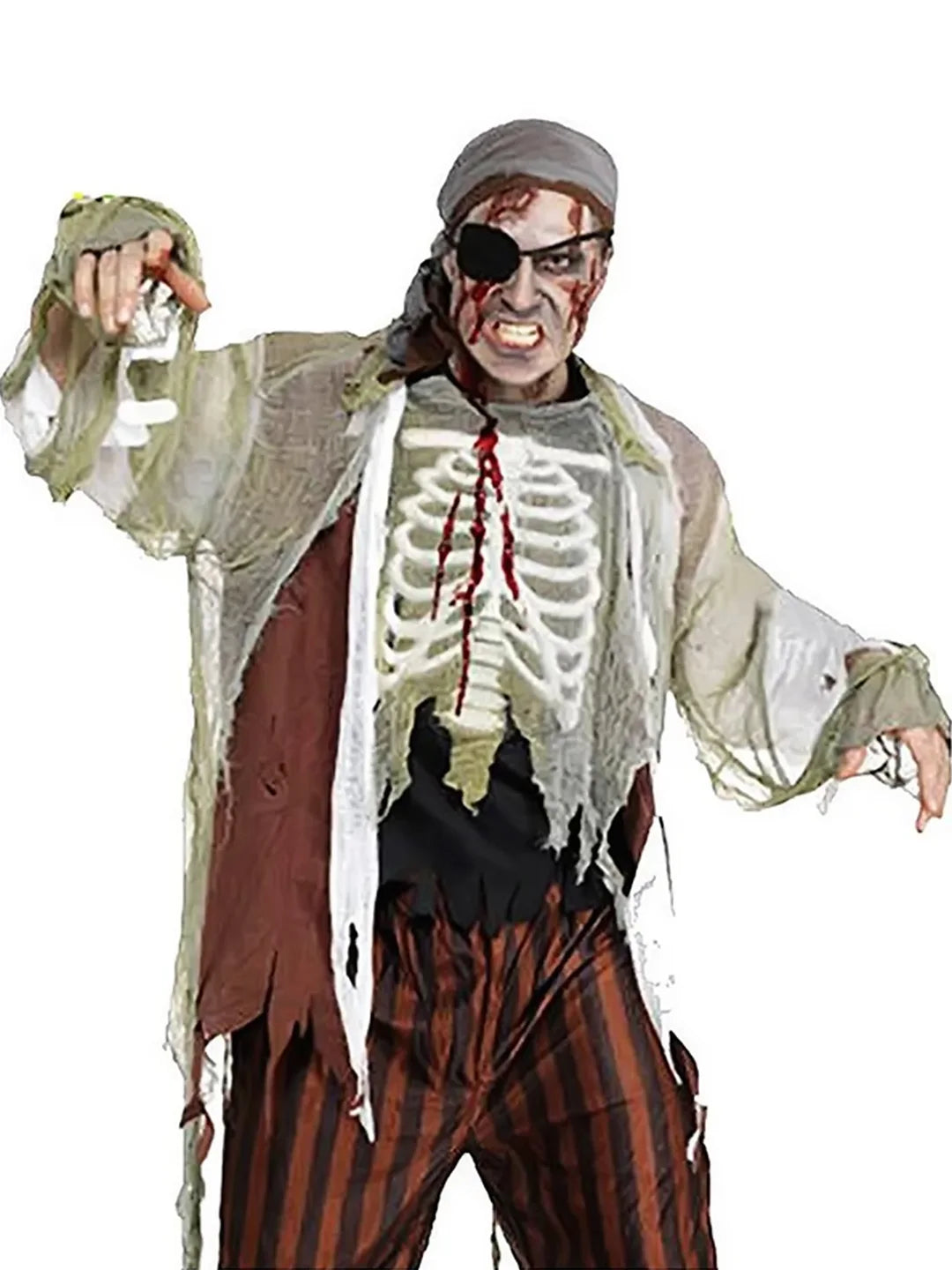 Zombie Pirate Adults Halloween Costume Dress Up