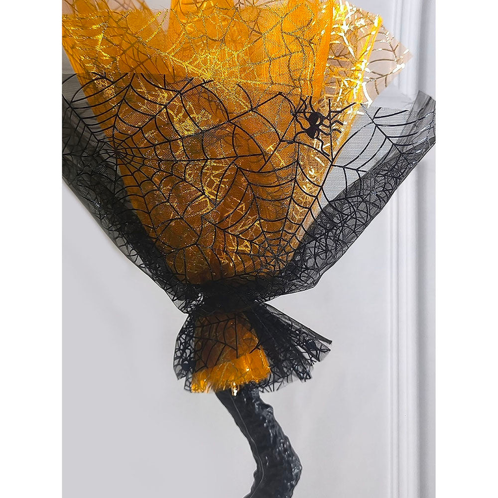 Orange Twisted Handle Broom Stick for Halloween Costume Party & Halloween Home office Decor