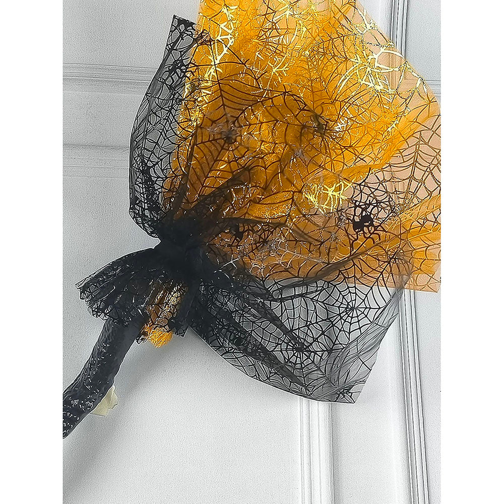 Orange Twisted Handle Broom Stick for Halloween Costume Party & Halloween Home office Decor