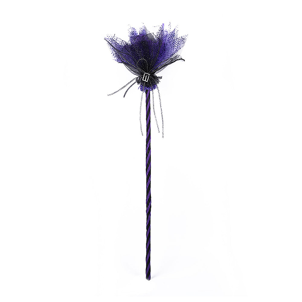 Led light Purple Witch Broom Stick for Halloween Costume Party & Halloween Home office Décor