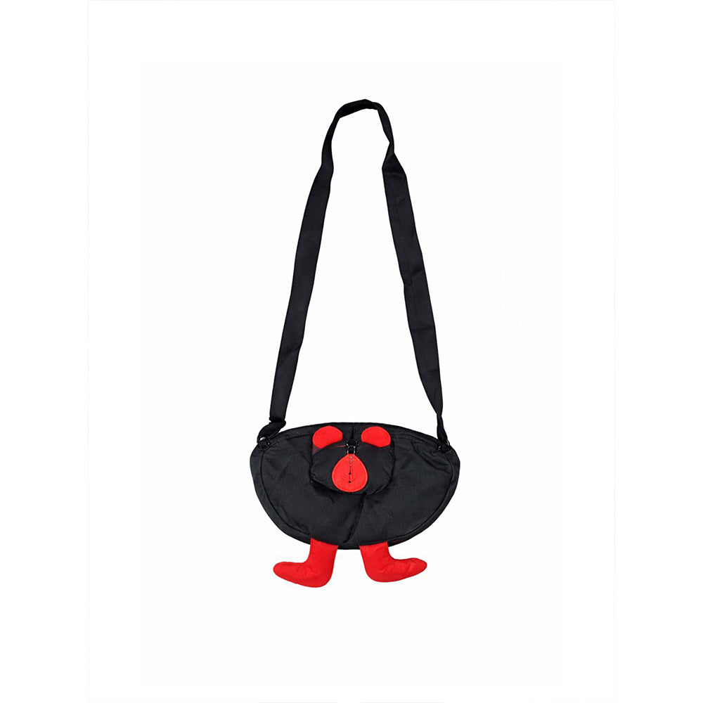 Black 3D Ears Teddy Themed Quilted Hooded Winter Jacket for Kids