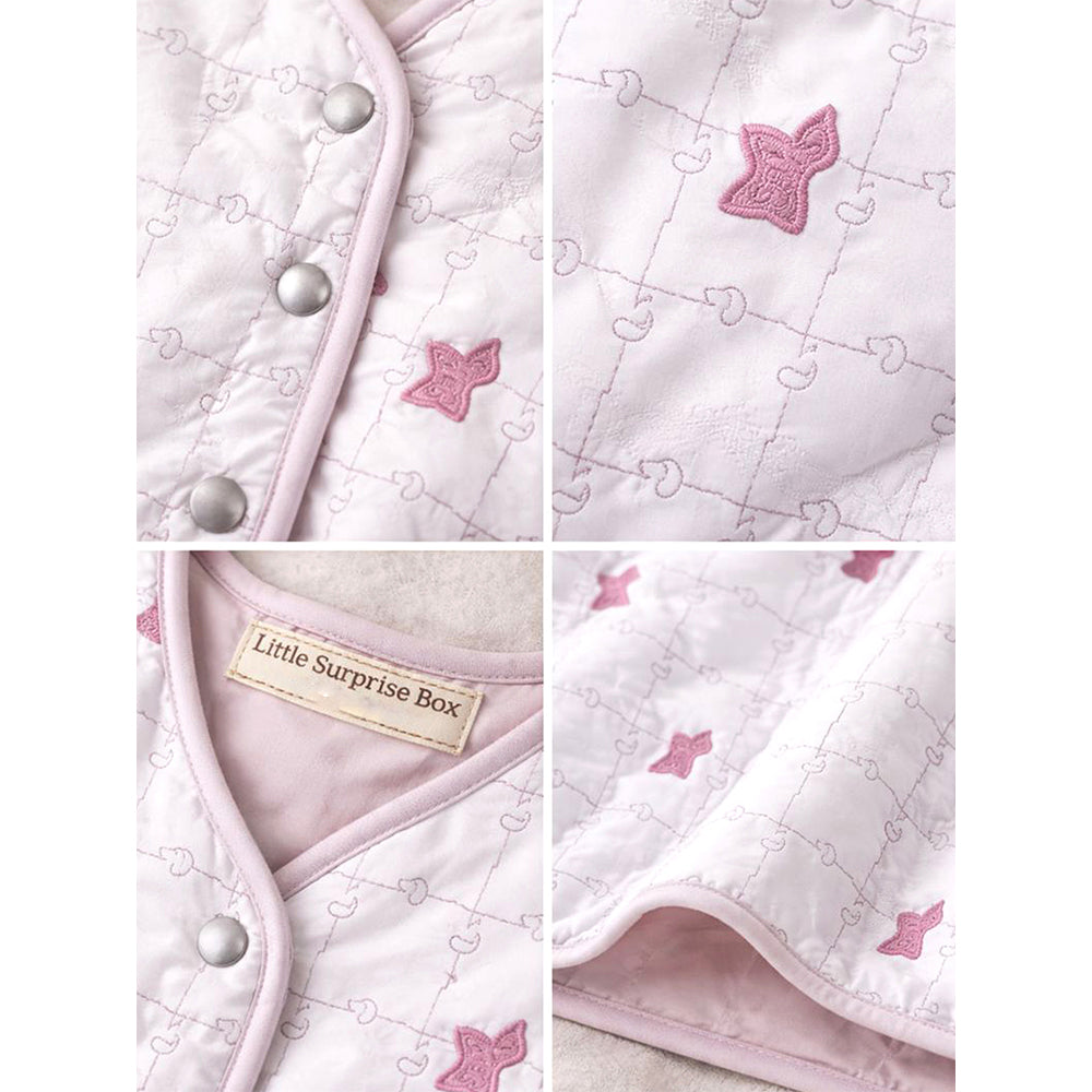 Pink Reversible Sleeveless Winter Jacket for Kids