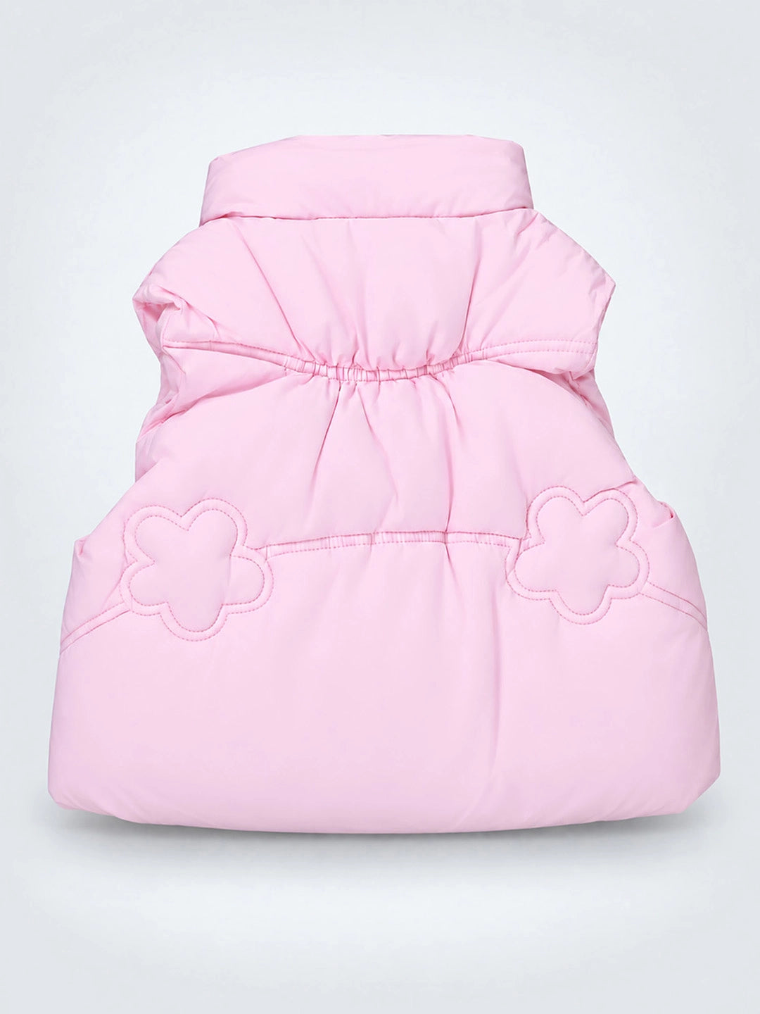 Pink Teddy Puffer Sleeveless Winter Jacket for Kids