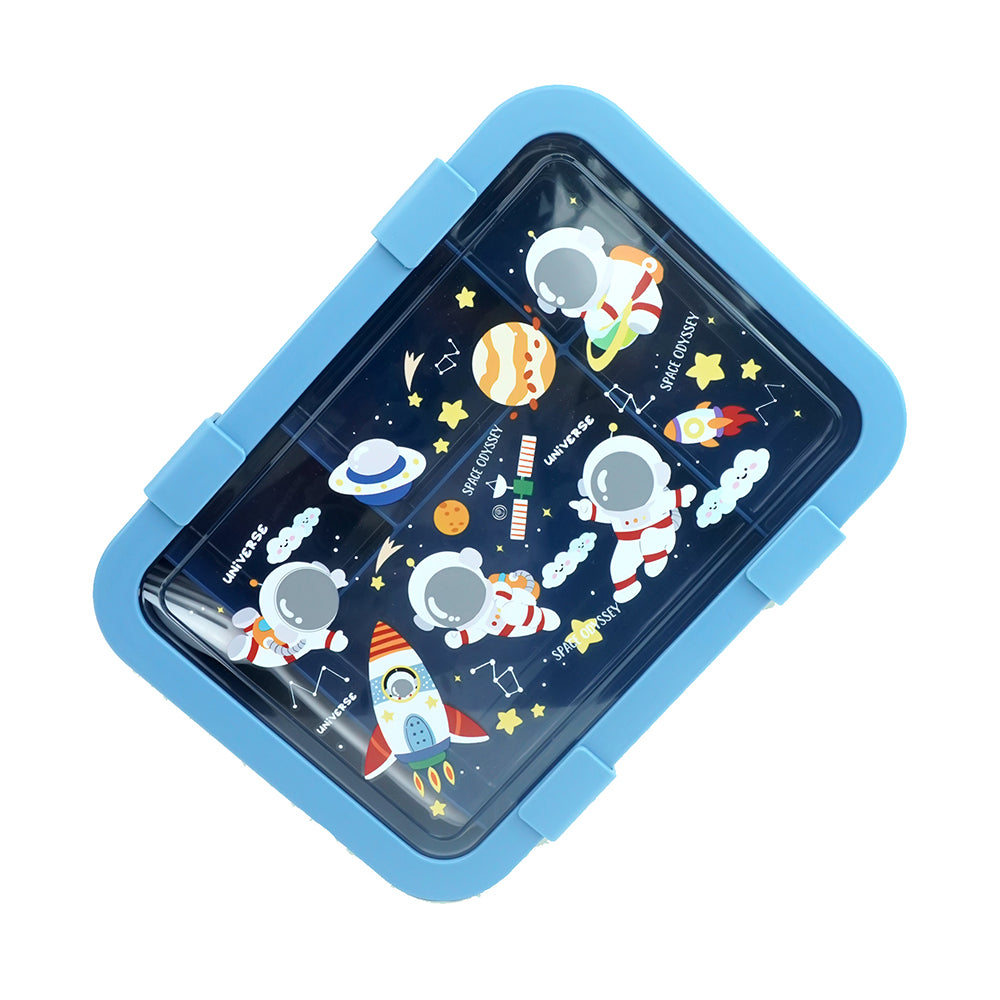 5Sections Blue Space Lunch Box For Kids
