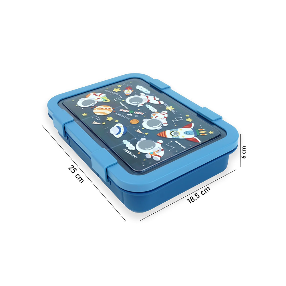 5Sections Blue Space Lunch Box For Kids