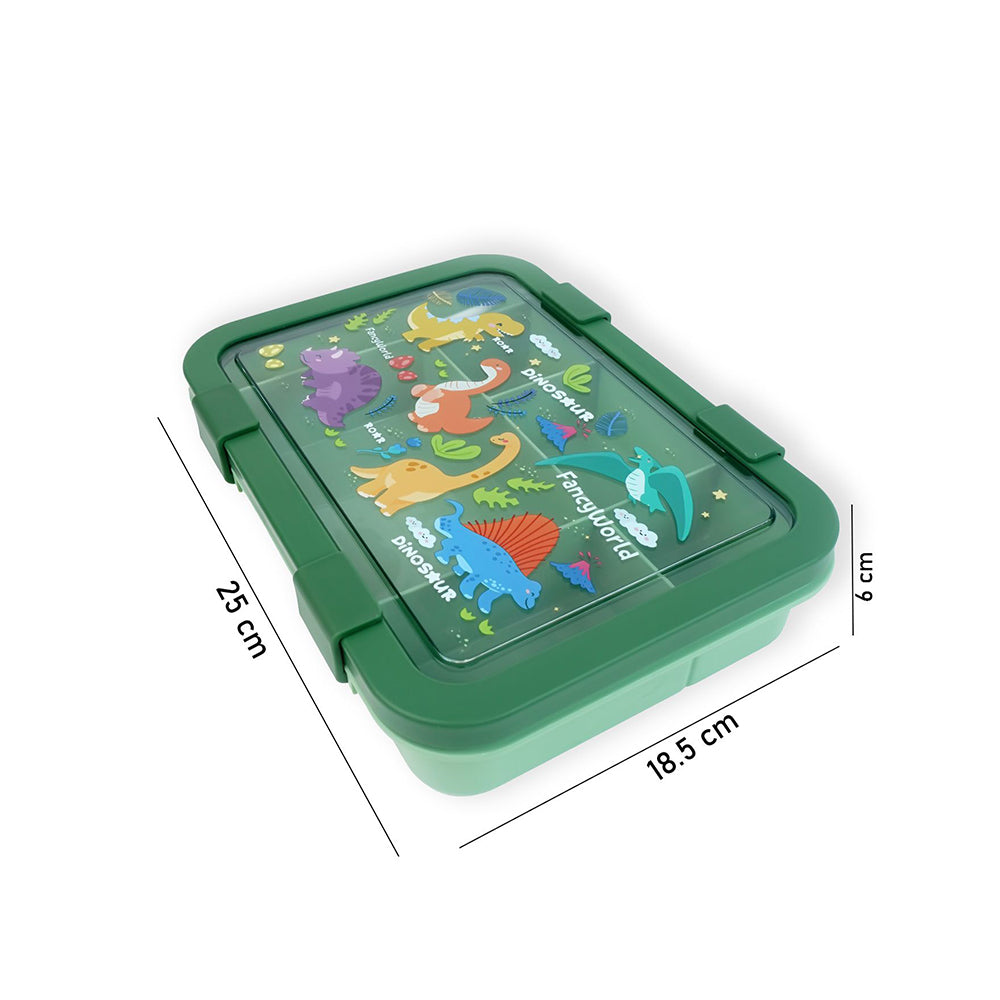5Sections Olive Dino Lunch Box For Kids