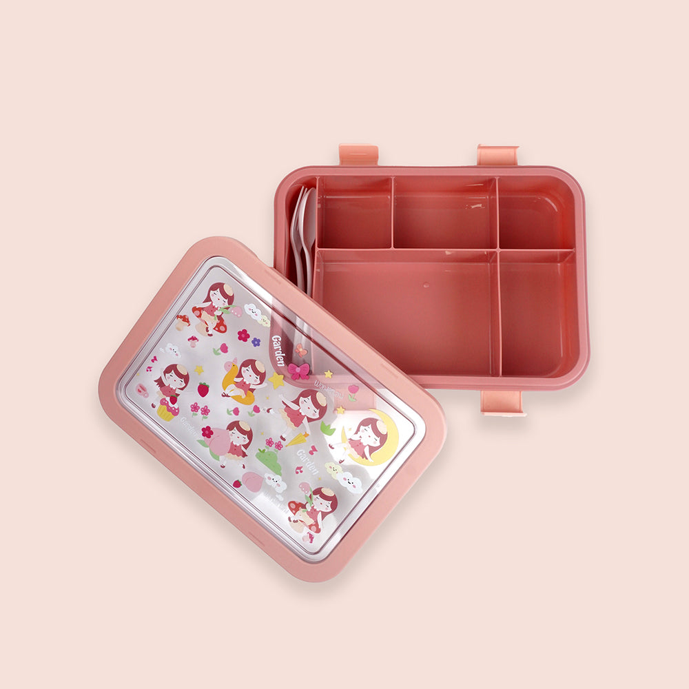 5Sections Peach Fairy Lunch Box For Kids