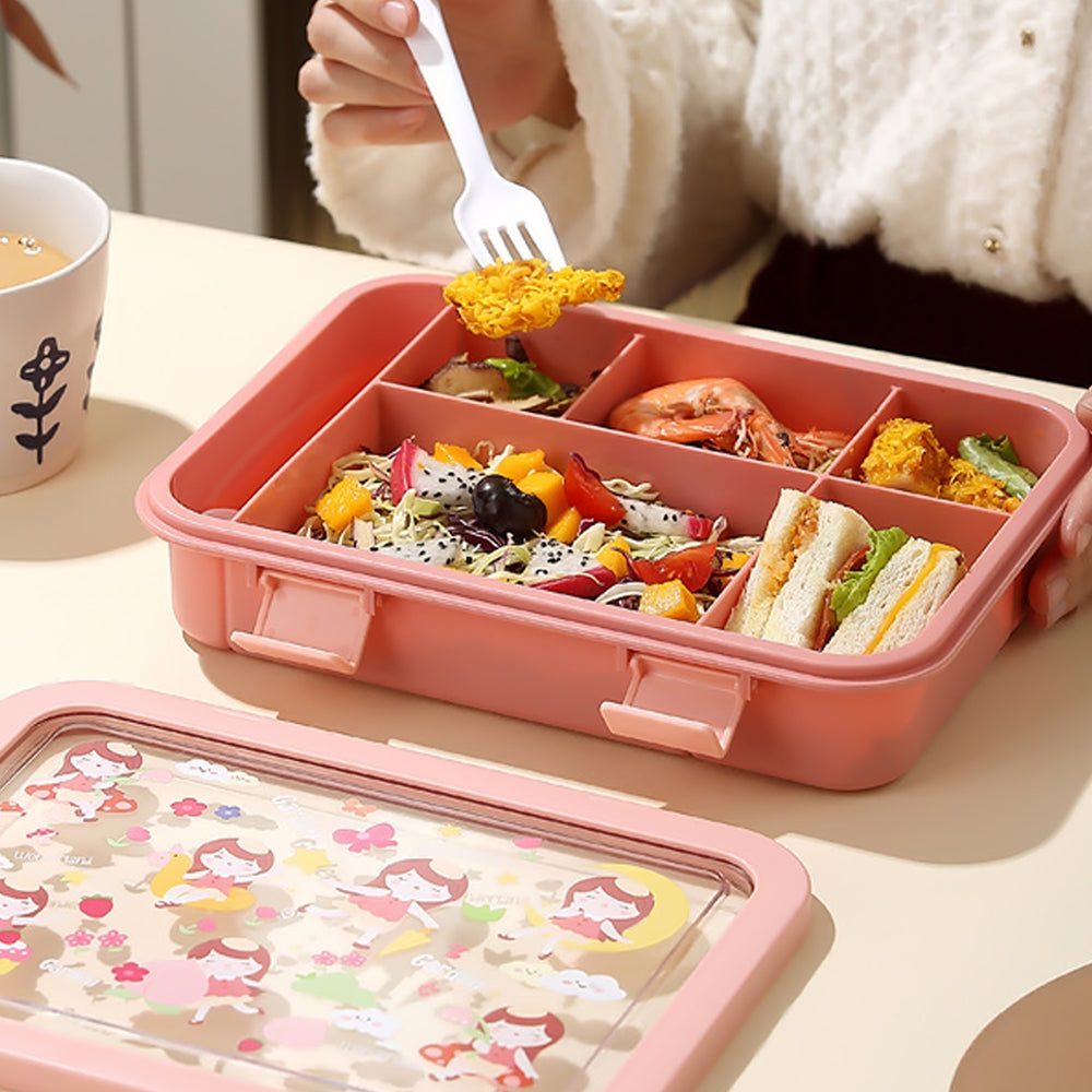 5Sections Peach Fairy Lunch Box For Kids