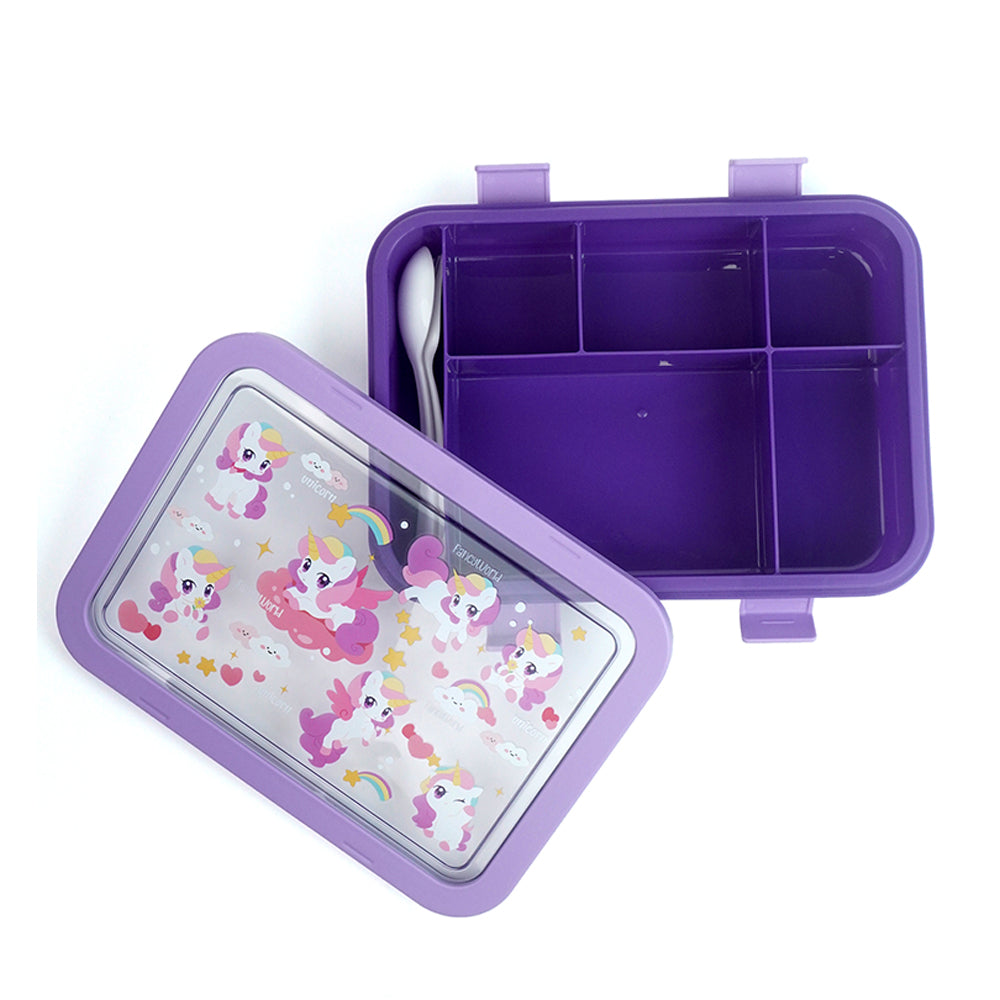 2 pcs Uni Lunchbag & 5 section Lunch box for Kids