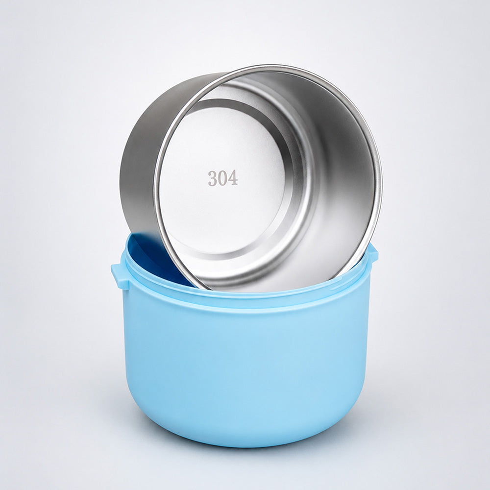 Blue Hot Summer Double Decker Stainless Steel Lunch Box