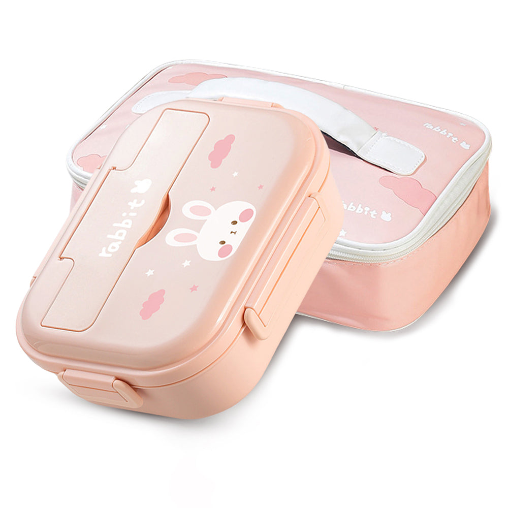 Big Size Clouds Bunny Stainless Steel Lunch Box with Lunch Bag & free Dip Box
