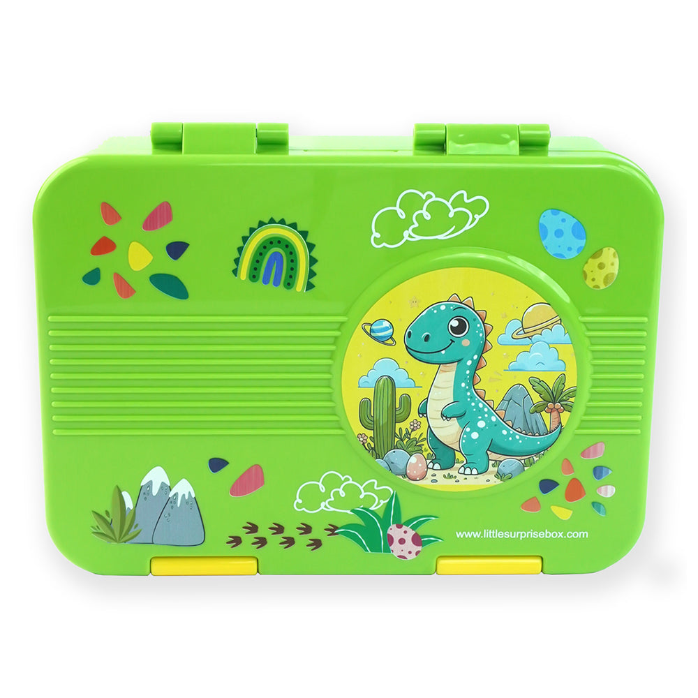 Green Dinosaur Volacano Bento Lunch Box for Kids