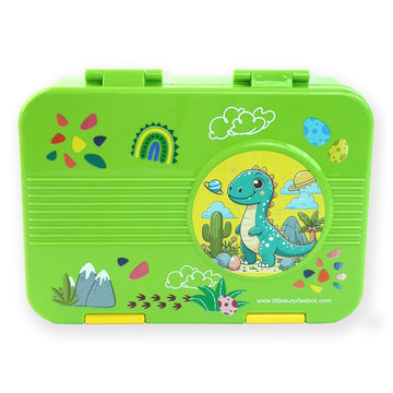 Green Dinosaur Volacano Bento Lunch Box for Kids