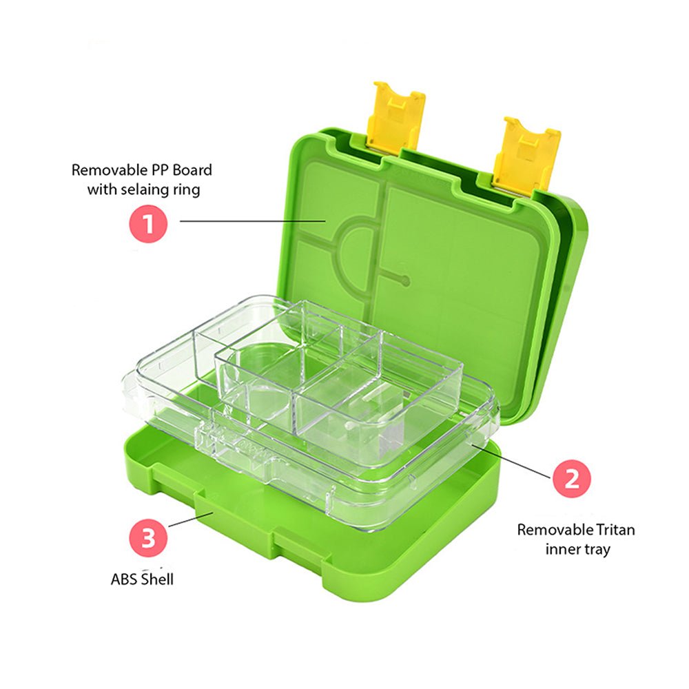 Green Dinosaur Volacano Bento Lunch Box for Kids
