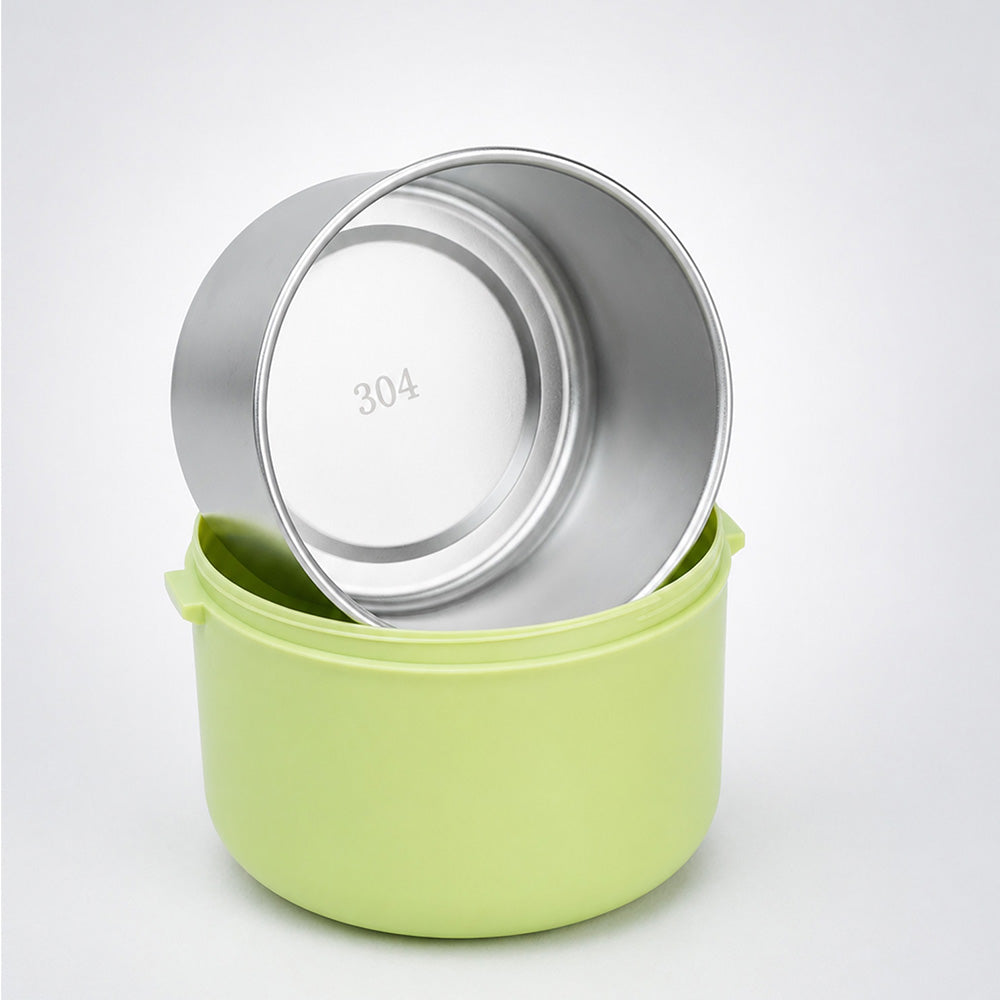 Green Hot Summer Double Decker Stainless Steel Lunch Box