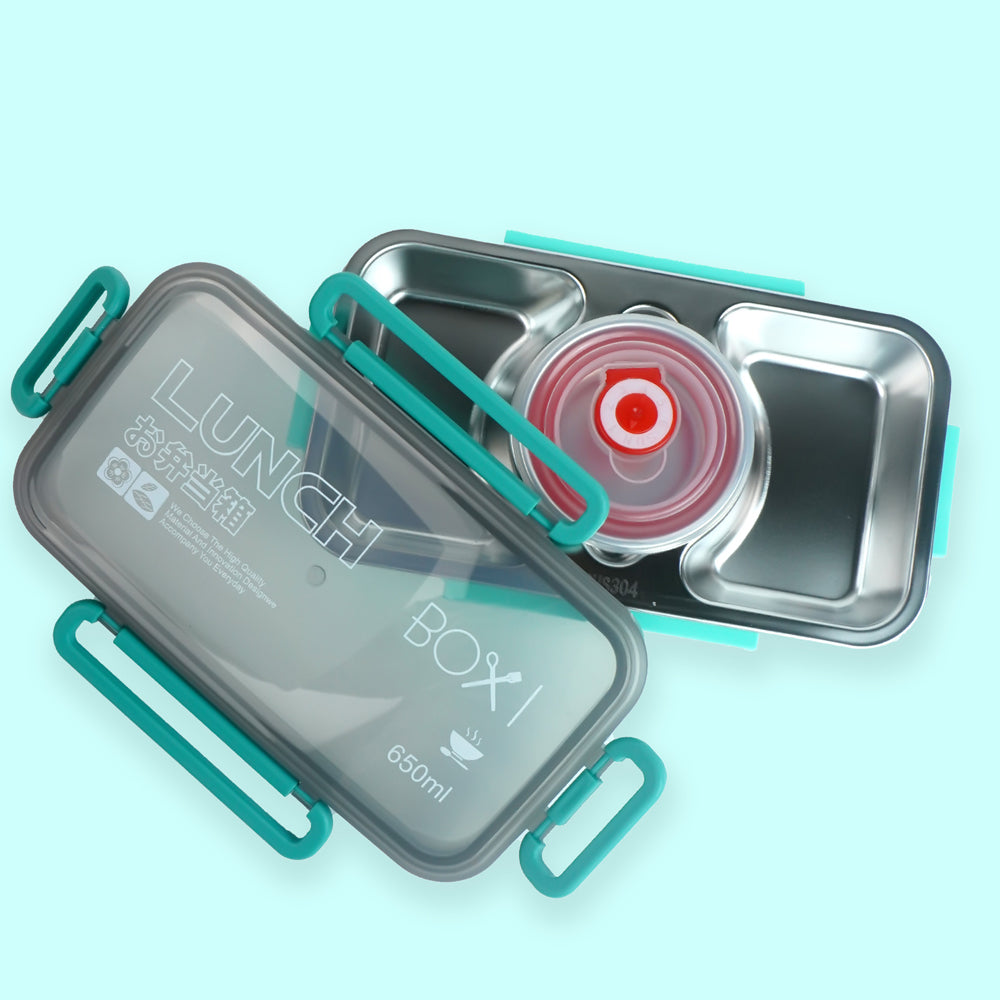 Mint Centre Dip Stainless Steel Lunch Box For Kids And Adults