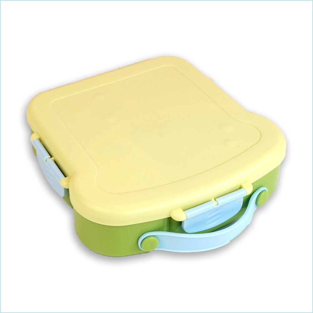 Pastel Mint Bread slice Fun themed Kids Lunch Box/Tiffin Box