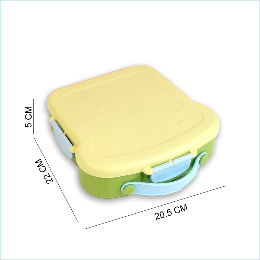 Pastel Mint Bread slice Fun themed Kids Lunch Box/Tiffin Box