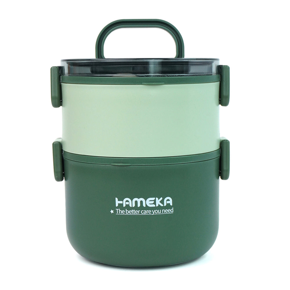 Olive Double Decker Stainless Steel Lunch Box