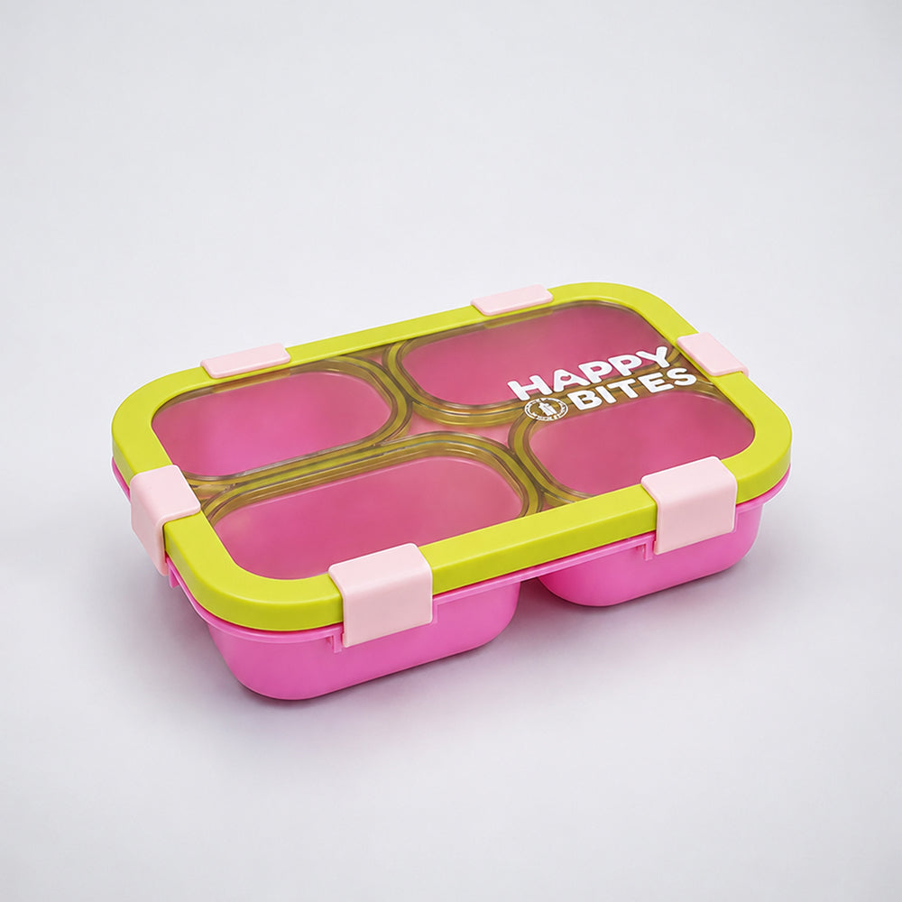 Pink & Green 4 Sections Big Lunch Box