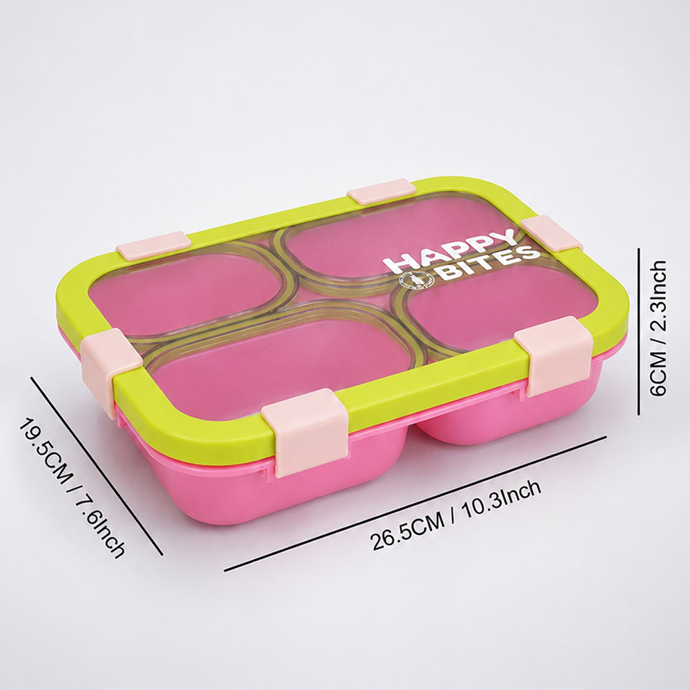 Pink & Green 4 Sections Big Lunch Box