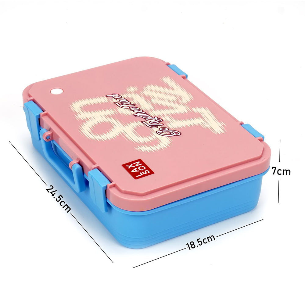Pink Travel theme Stainless Steel Tiffin/Lunch Box for Kids and Adults