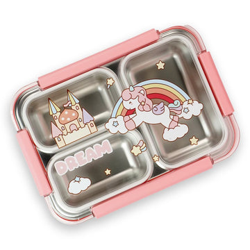 Princess Magic Pink Stainless Steel Kids Lunch Box