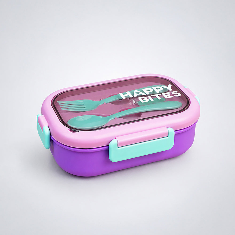 Pink Lid Happy Bites Bento Lunch Box