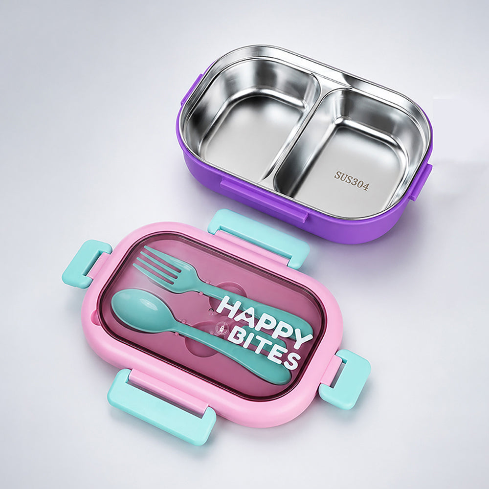 Pink Lid Happy Bites Bento Lunch Box