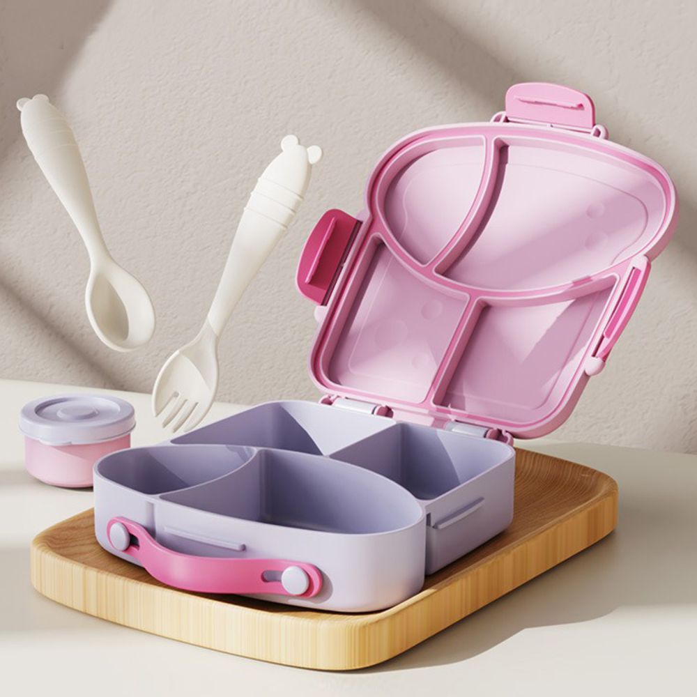 Purple Bread slice Fun themed Kids Lunch Box/Tiffin