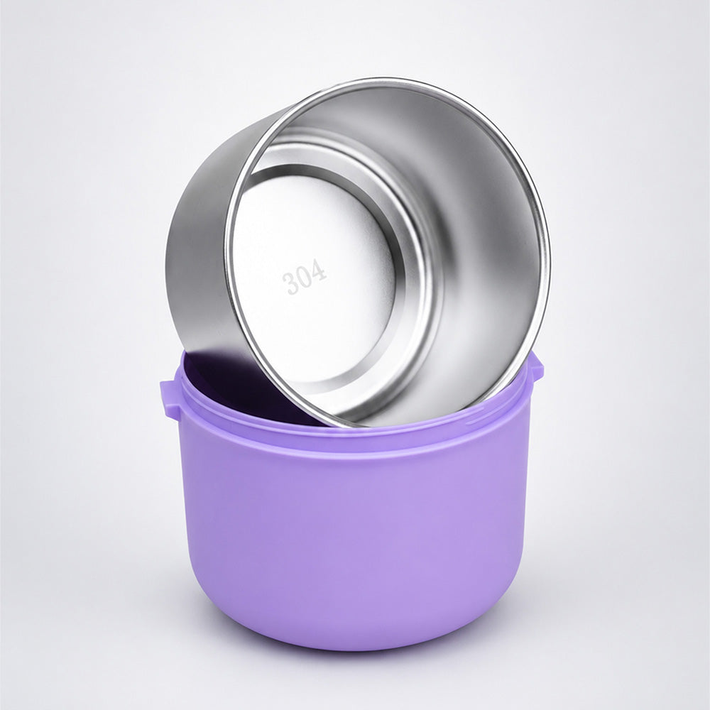 Purple Hot Summer Double Decker Stainless Steel Lunch Box