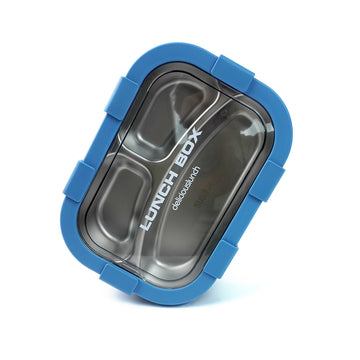 Solid Light And Dark Blue Stainless Steel Lunch Box For Kids & Adults