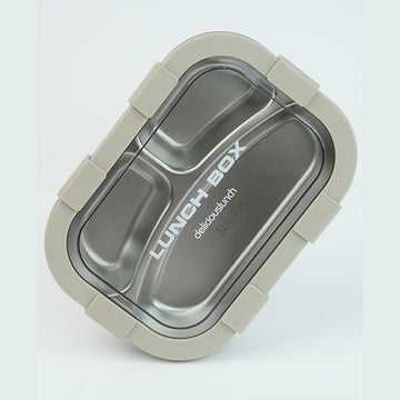 Solid Brown Stainless Steel Lunch Box For Kids & Adults