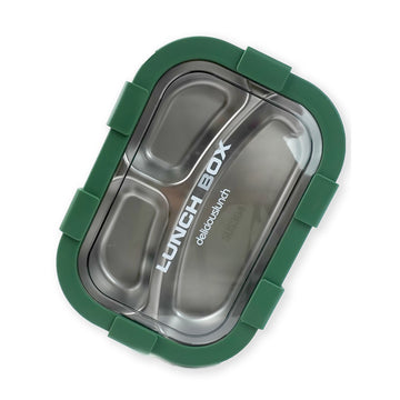 Solid Olive Stainless Steel Lunch Box For Kids & Adults