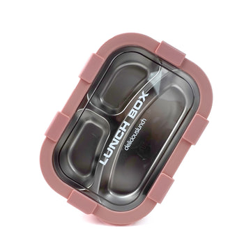 Solid Peach Stainless Steel Lunch Box For Kids & Adults