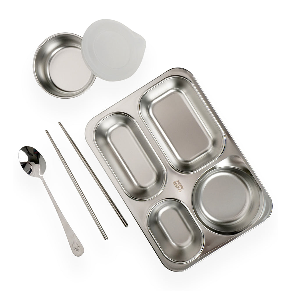 Orange Travel theme Stainless Steel Tiffin/Lunch Box for Kids and Adults