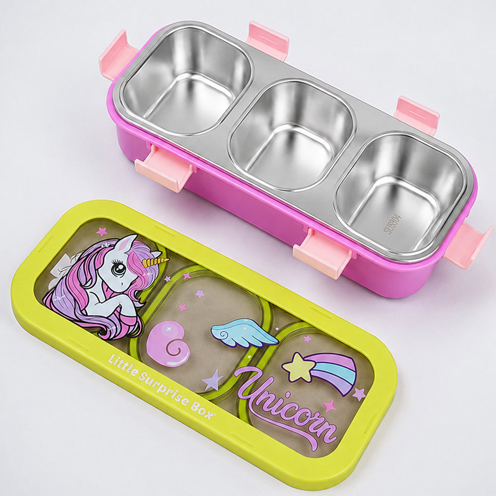 Long Rectangle Unicorn Stainless Steel Lunch Box